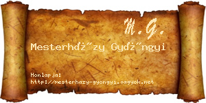 Mesterházy Gyöngyi névjegykártya