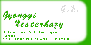 gyongyi mesterhazy business card